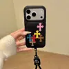 Funda para Teléfono Móvil Apple 17Promax con Diseño de Estrella Cruzada Coreana Iphone16 Textura de Cuero 13 Bolso de Hombro 14 Duro 15