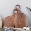 Tábua de Corte de Nogueira Preta Estilo Casal Tábua de Cortar Tábua para Bife Pão Tábua de Madeira para Preparo de Alimentos Tábua de Frutas Tábua de Corte de Madeira Sólida Doméstica