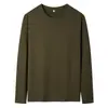 Fábrica de Roupas Source Camiseta Lisa de Manga Longa 180g com Logo Estampado Camiseta Masculina de Algodão Penteado Gola Redonda Cor Lisa Camisa de Outono