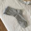 Calcetines de Primavera y Verano para Mujer Calcetines Finos Calados con Lazo de Encaje Estilo Coreano Ins Calcetines Apilados Algodón Puro Sin Costuras de Media Caña