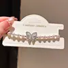 Pulseira Borboleta com Zircônia Galvanizada em Ouro Real 18K, Luxo Acessível, Pulseira de Alta Qualidade, Joia de Mão Elegante Retro Francesa para Mulheres