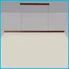 Luminária pendente de restaurante bar com estética de song, ventilador sem pás, mesa de jantar, luz linear minimalista, luminárias para sala de chá em madeira maciça e tecido