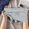Fábrica de Origen Ropa Interior para Hombre Algodón Suave y Cómodo Cintura Media Tira de Grafeno Antibacteriana Rayado Shorts de Cuatro Esquinas Cabeza Hombre