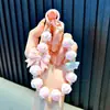Corrente de Chaveiro para Celular com Cogumelos de Contas Corrente para Pendurar na Capa do Celular Pulseira de Acrílico Feminina Pingente de Bolsa Pequeno Presente Venda por Atacado