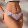 Ropa Interior Nuevo Estilo Europeo y Americano, Moda Popular Transparente Sexy de Cintura Media con Encaje, Malla Sin Costuras para Mujer, Estilo Delgado de Verano