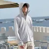 Atacado transfronteiriço verão seda gelo proteção solar roupas femininas respirável fina anti-UV proteção solar roupas jaqueta masculina roupas de pesca estampa