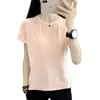Camiseta de Manga Corta Transpirable de Secado Rápido, Ajuste Delgado, Cuello Redondo, Elástica, para Deportes al Aire Libre en Mujeres, Bloqueo de Color y Ropa de Secado Rápido que Absorbe la Humedad