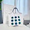 Bolsa de Compras Bordada Ecológica de Cadena de Bolas Estilo Japonés de Gama Alta Bolso Tote de Hombro de Nailon de Nicho para Mujer