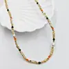 Colar Transfronteiriço Pedra Natural Concha Branca Estrela de Oito Pontas Madrepérola Versátil Aço Inoxidável Moda Alto Padrão Feminino Francês Leve Luxo Incrustado
