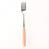 270AAY2. Boutique de zakka japonés. Tenedor western con mango de madera-Tenedor de acero inoxidable 304 para la cena