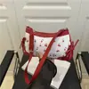 Nova Bolsa Feminina da Moda para o Dia a Dia com Estampa de Cereja Texturizada, Bolsa de Ombro de Alto Valor, Bolsa de Axila