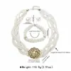 Juego de Collares Gargantilla Corta Versátiles de Perlas Artificiales para Bodas Transfronterizas, Juego de Collares Gargantilla Exagerados y Elegantes, Exquisitos Accesorios de Banquete