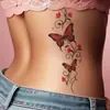 Adesivos de Tatuagem de Borboleta da Moda, À Prova d'Água, Resistentes ao Suor, Não Refletivos, para Mulheres, Estilo de Verão, Design de Trepadeira Floral, Cobertura de Cicatriz, Tempora
