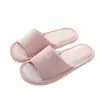 Pantuflas de rayas finas, suaves para interiores, ligeras y transpirables para el hogar, adecuadas para todas las estaciones, de lino, para parejas, hombres y mujeres, para viajes, uso en casa y para recibir invitados.