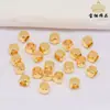 Banhado a Ouro 18K Preserva Cor Quadrado Furo Grande Contas Soltas Material para DIY Pulseira Colar Miçangas Acessórios Espaçadores Acessórios Mais Vendidos
