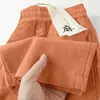 Pantalones de Lino Lisos de Pierna Ancha para Mujer Verano Rectos Casual Cintura Elástica Pantalones Largos Artísticos Versátiles Finos Pantalones de Lino de Algodón