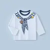 Camiseta de manga larga para niños, primavera y otoño, algodón puro, ropa para niños y niñas, tops de bebé, camisa de bebé, ropa exterior, clase A