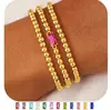 Pulseras de 12 Piedras de Nacimiento Amazon Transfronterizas, de Moda y Únicas, Estilo Europeo y Americano de Nicho, Pulseras Elásticas Apilables para Mujeres