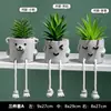 Estilo Ins Escandinavo Boneca Pendurada Planta Verde Falsa Enfeites Decorativos Criativos Mesa de Escritório Suculenta Artificial Pequenas Plantas em Vasos