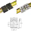 Hebilla de Riel Guía Industrial DIN35mm HS-A35 Soporte de Montaje Fijo Aleación de Aluminio Hebilla Blanca Negra
