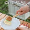 Cepillo de bambú para ollas, cepillo de limpieza multifuncional para cocina, cepillo de madera maciza para frutas y verduras, cepillo de cocina con mango de madera, cepillo de mango largo, artefacto para ollas