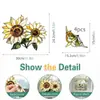 Cbccht117-136 Calcomanía de Vidrio para Esquina de Ventana de Flores y Pájaros Transfronteriza Adhesivo Colorido de Doble Cara Película Decorativa de Vidrio Ultra Transparente