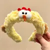 Pinza para el pelo linda y sofisticada para lavarse la cara, estilo nuevo de moda 2026, diadema de maquillaje, diadema de felpa de dibujos animados para otoño/invierno para un look de corona alta