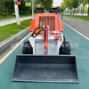 Cargadora compacta de orugas, bulldozer multifuncional para obras y granjas, operación flexible, miniexcavadora hidráulica de dirección deslizante