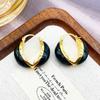 Pendientes de resina con diseño geométrico exagerado, estilo europeo y americano, ligeros, de lujo, de alta gama, con diseño de nicho personalizado, estilo retro, para primavera y verano, para mujer.