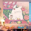 Tela de Fondo Ins Sanrio Linda Melody Tela Colgante Kulomi Corazón de Chica Joven Perro Jade Gui Tela de Pared para Dormitorio Tapiz
