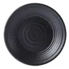 Plato de Comida Rápida Vajilla de Melamina Porcelana de Imitación Plato de Arroz Plato Plano Redondo Plato Comercial de Hueso Plato para Plato Lateral de Hot Pot Plato Redondo Negro