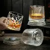 Base de Cristal Taza Giratoria Luminosa Mismo Vaso Giratorio de Whiskey de Maren de Tiktok Vaso para Aliviar el Estrés Vaso para Cerveza y Licor
