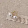 Brincos de Pérola Tipo Pão Chinês Retro Francês Design de Nicho para Mulheres Sentido de Design Luxo Leve de Ponta Ornamentos de Orelha Exagerados Brincos Simples para o Dia a Dia