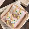 Gato Trevo de Quatro Folhas Fofo Sem Costura Bico de Pato Franja Doce Linha Única Desenho Animado Melhor Amigo Grampo Lateral Acessório de Cabelo