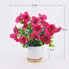 Flores Artificiales Transfronterizas de Amazon Eucalipto Pensamiento Flores de Simulación Arreglo Floral Decoración del Hogar Adornos de Plantas Creativos