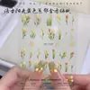 Adesivos Populares de Unhas Artísticas de Tulipa para a Primavera de 2025 Gelatina Tridimensional Adesivos com Cola Atrás Acessórios de Unhas Estilo Irmã Real Fada