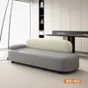 2026 Sofá Pequeno para Apartamento Cor Creme Chaise Longue para Quarto Sofá Preguiçoso com Encosto Couro Resistente a Arranhões de Gato Sofá de Beleza