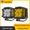 Par de Faróis de Neblina LED Side Shooter à Prova d'Água 12V 24V 4 Polegadas 80W para UTV Motocicleta SUV Pickup Âmbar Branco Lâmpada Auxiliar