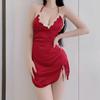 Lingerie Sexy Personalizada, Vestido Sexy com Suspensórios, Renda Sem Costas Pura Luxúria, Conjunto Camisola Fofa, Roupa Sexy para Casa