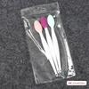 Bolsa autosellable de tira en stock bolsa de embalaje de pvc transparente esmerilado de plástico antioxidante para pinceles de maquillaje, pinzas, lápiz de cejas, venta al por mayor