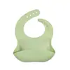 Babero de silicona más vendido transfronterizo para bebés, silicona de grado alimenticio, resistente a la suciedad, lavable a máquina, vajilla de silicona