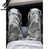 Calça Cargo Jeans Camuflada Masculina Primavera e Outono Tendência Americana High Street Perna Reta Calça Lenhador Calça Wide Leg Solta Tendência