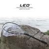 28079 LEO/LEO [Aleación de Aluminio Negro Red de Goma Hecha a Mano de Plegado Rápido] Red de Pesca con Mosca