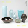 Plato redondo de cerámica plato de flores florero chino japonés Ikebana recipiente para arreglos florales maceta Flor