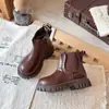 Botas Martin para Niña 2026 Otoño/Invierno Forro Delgado Calzado Infantil Botas Martin para Niño Estilo Británico Elegantes Versátiles Botas de Moda para Niña
