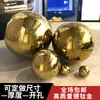 Bola de Acero Inoxidable, Bola de Metal, Esfera Dorada Decorativa Hueca, Adorno Metálico Brillante, Pilar de Puerta, Oro Titanio, Metal Fino