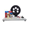 Modelo de demostración de generador de CA/CC de manivela grande de laboratorio para que los maestros lo usen en experimentos de física y electromagnetismo de secundaria y preparatoria.