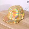 Gorra de Béisbol Colorida Láser de Venta Caliente Transfronteriza, Gorra para Festival de Street Dance, Accesorio para Escenario Deportivo, Sombrero de Cuero Arcoíris para Fiesta