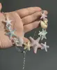 Collar Colgante Estilo Resort Estrella de Mar Colorida Concha Perla para Mujer Bohemio Playa Diseño Versátil Cadena para Clavícula