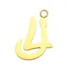 Suministro Directo Transfronterizo de Colgantes del Alfabeto Inglés de 26 Letras de Acero Inoxidable 304 con Acabado Chapado en Oro de 18 Quilates, Collares y Pulseras de Perlas Hechos a Mano